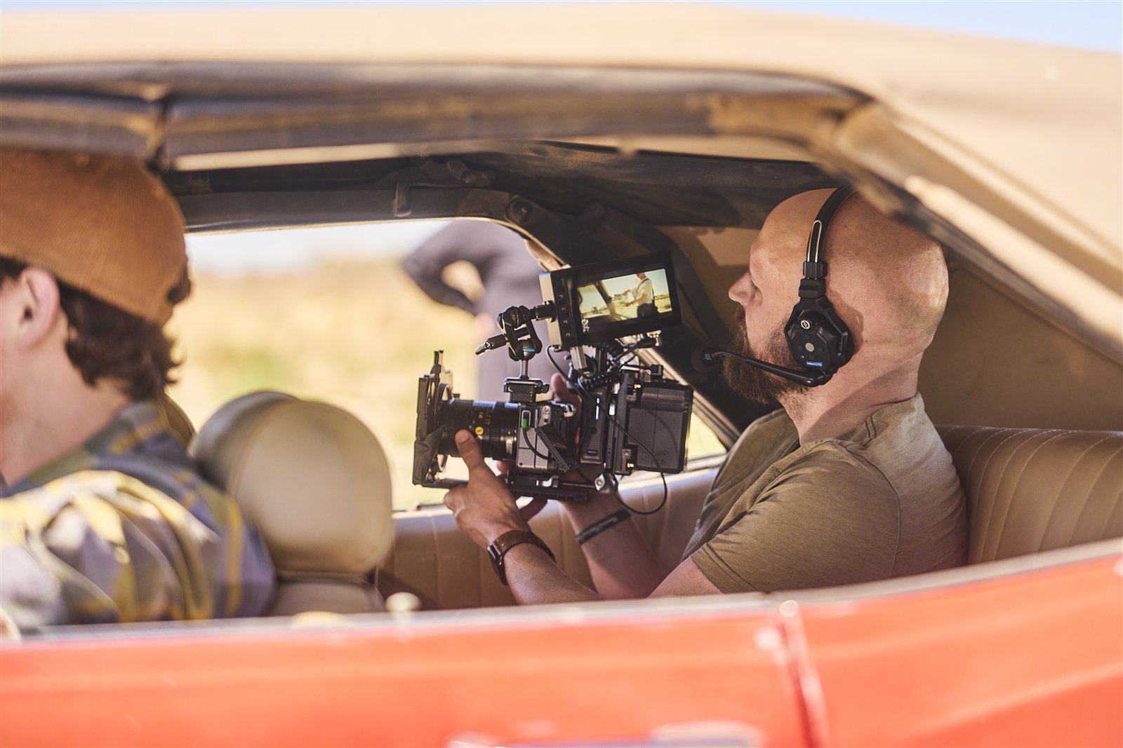 Filming from a vintage convertible with the FX5